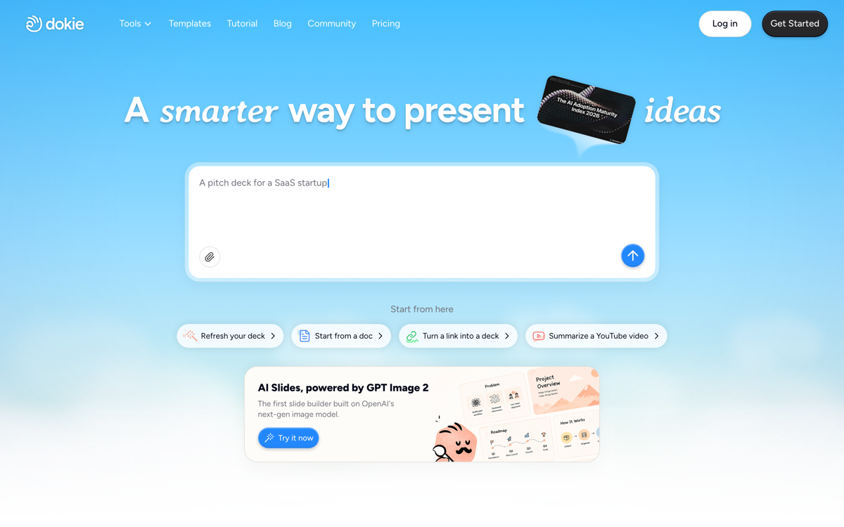 Dokie AI home screen